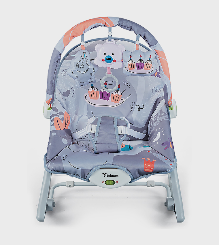 3-In-1 Rocker with Baby Seat, Recliner and Soothing Music