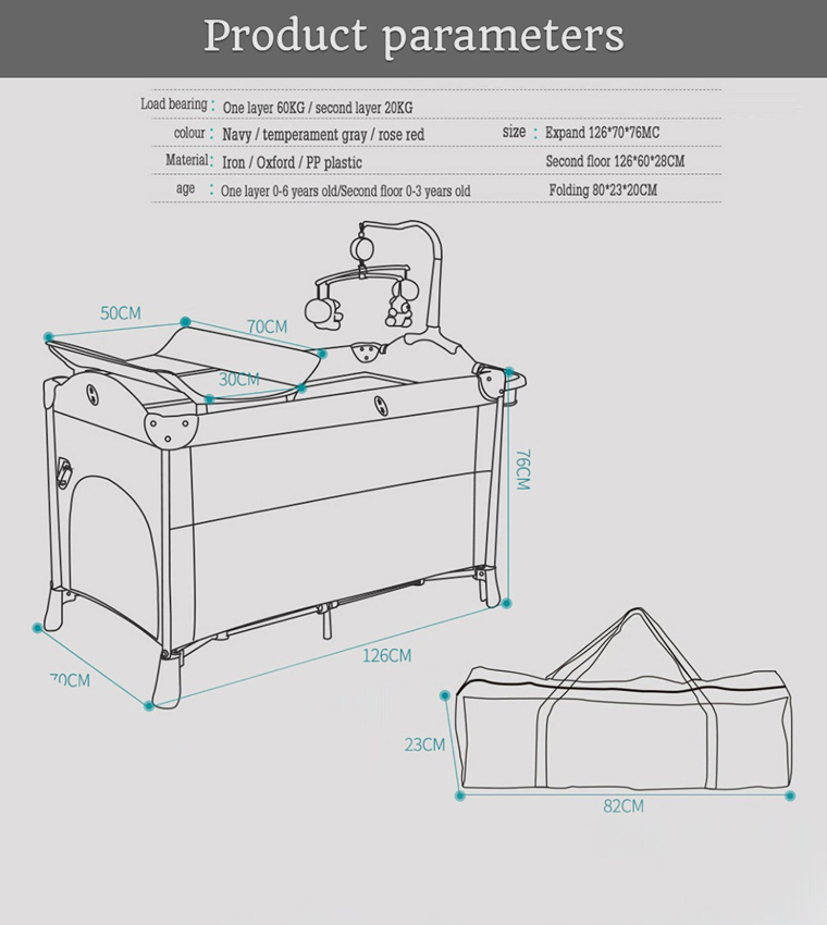 4 In 1 Baby Bedside Co-Sleeper Bassinet And Playpen with Rocker