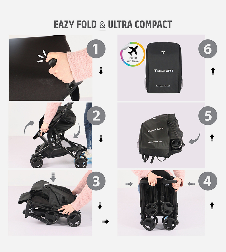 Air-1 Travel Stroller with Carry Backpack