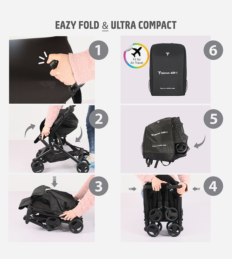 Air-1 Travel Stroller with Carry Backpack