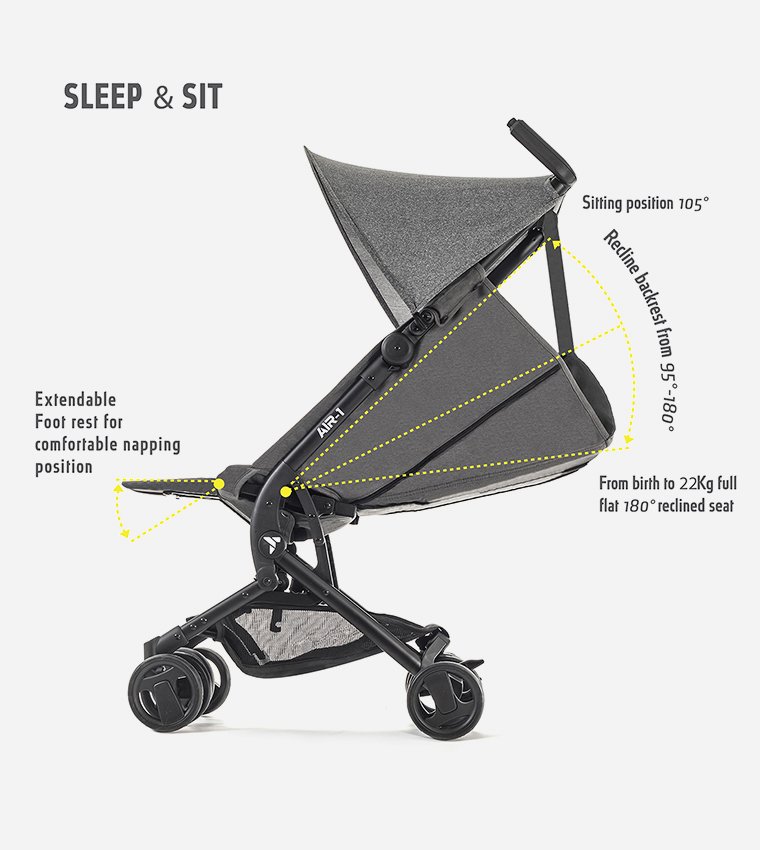 Air-1 Travel Stroller with Carry Backpack