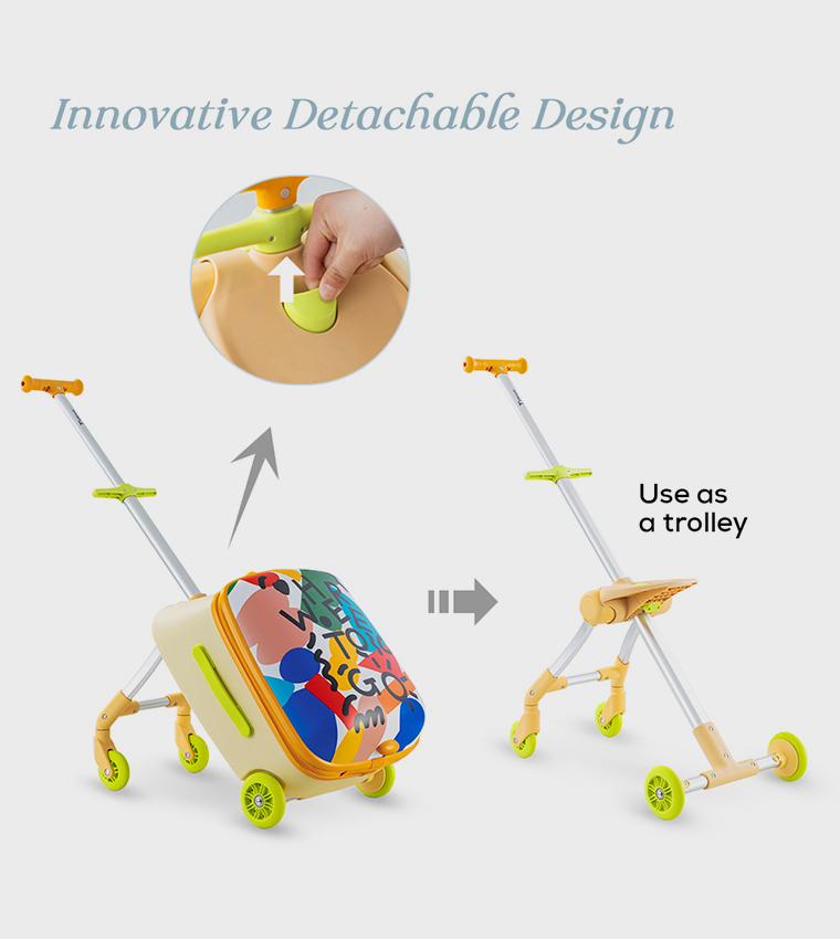 3-in-1 Ride-On Trolley Suitcase
