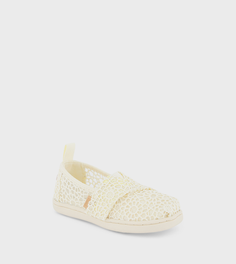 ALPARGATA Crochet Patterned Round Toe Slip-Ons