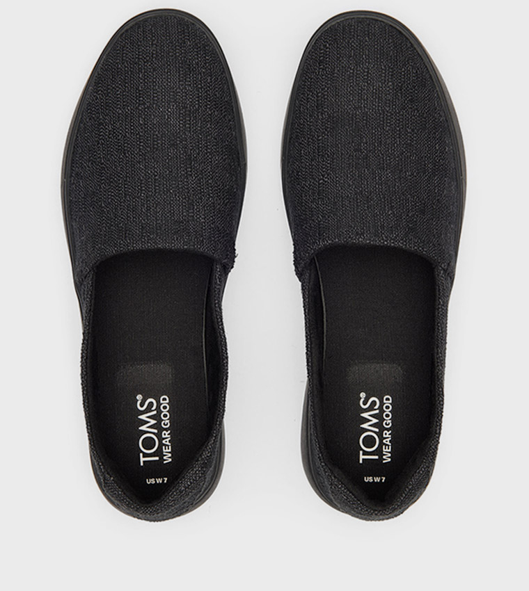 KAMERON Two Tone Slub Platform Slip-On Shoes