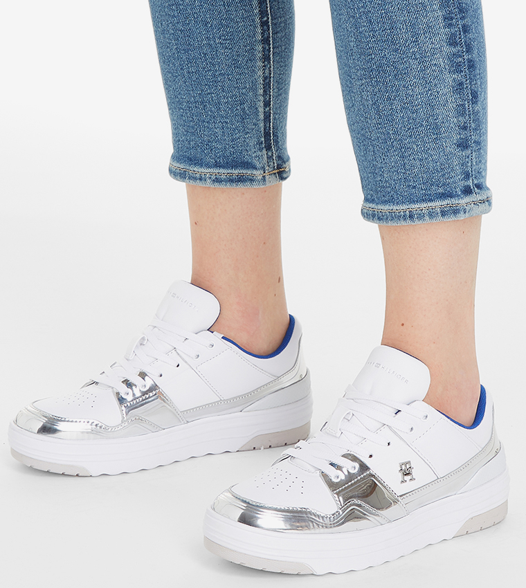 Logo Detail Lace-Up Sneakers