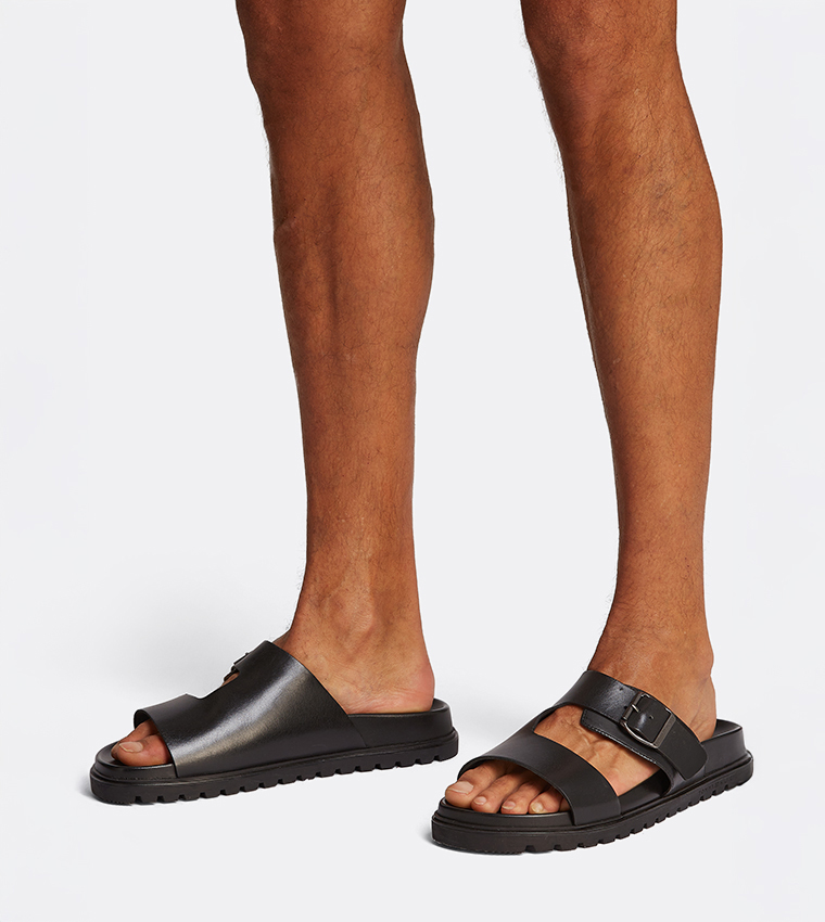 Buckle Detail Flat Sandals