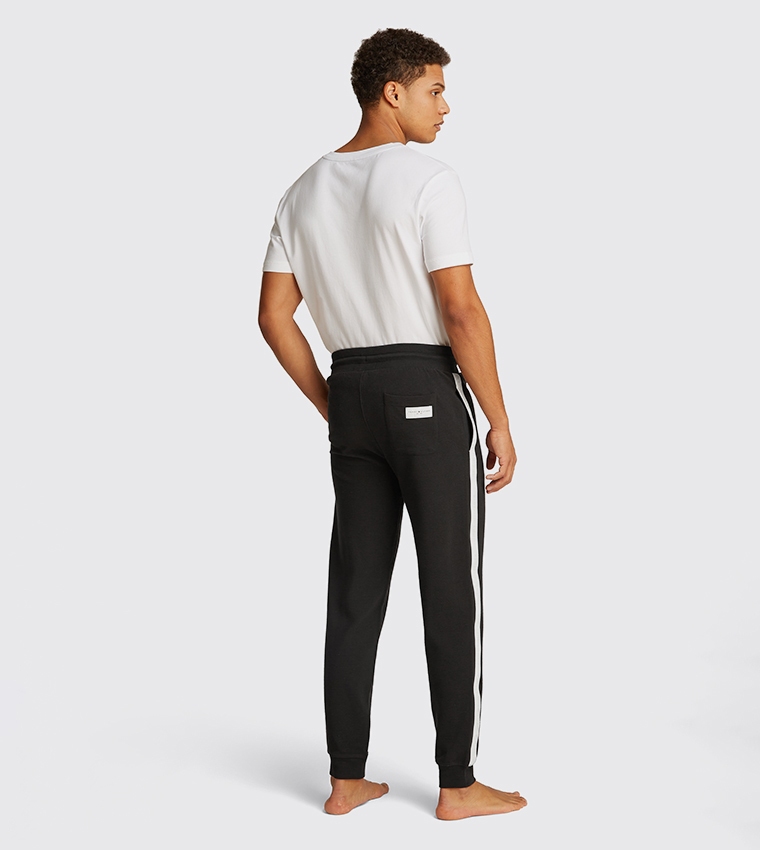 Side Striped Drawstring Waist Joggers
