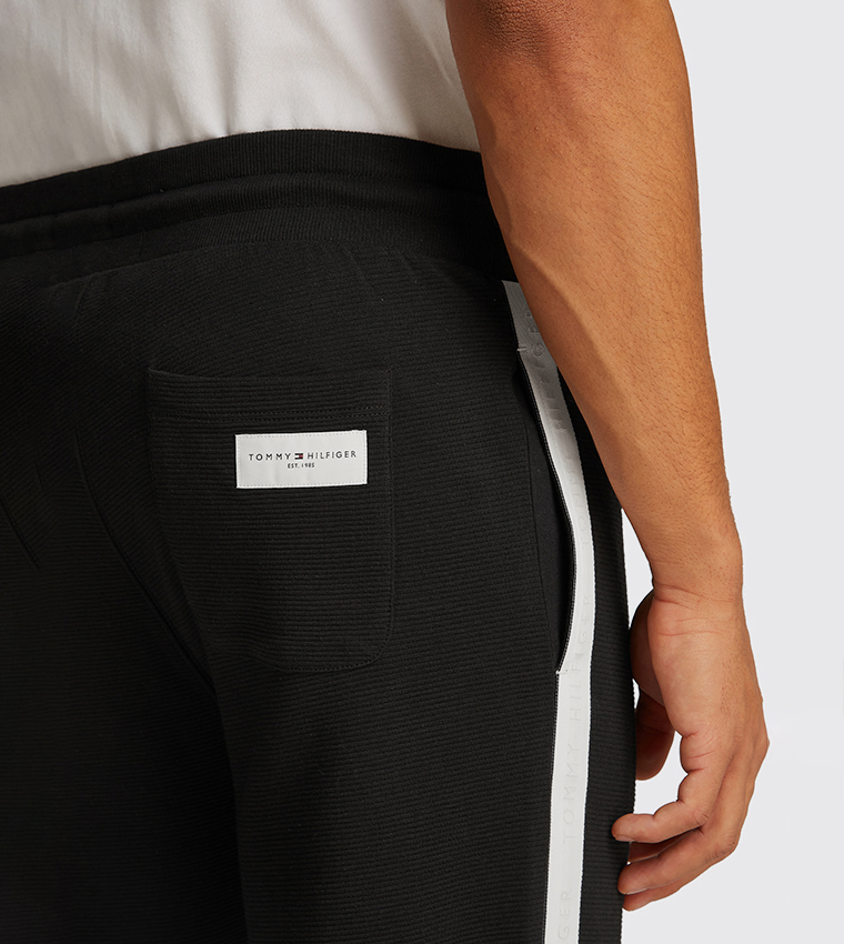 Side Striped Drawstring Waist Joggers