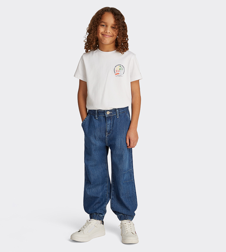 Washed Mid Rise Jeans