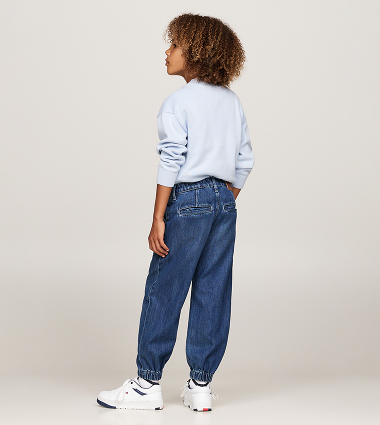 Washed Mid Rise Jeans