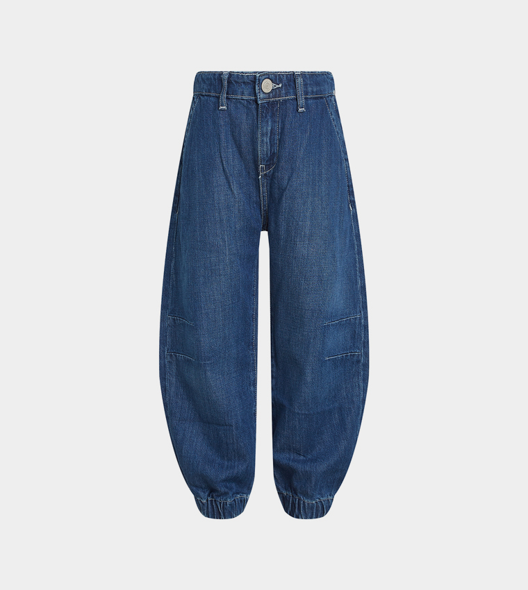 Washed Mid Rise Jeans
