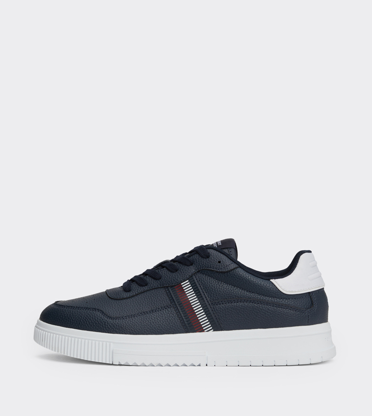 Buy Tommy Hilfiger SUPERCUP Stripe Detail Sneakers In Navy