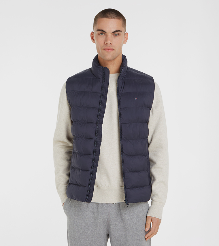 Solid High Neck Gilet
