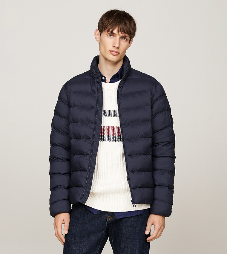 Solid High Neck Puffer Jacket