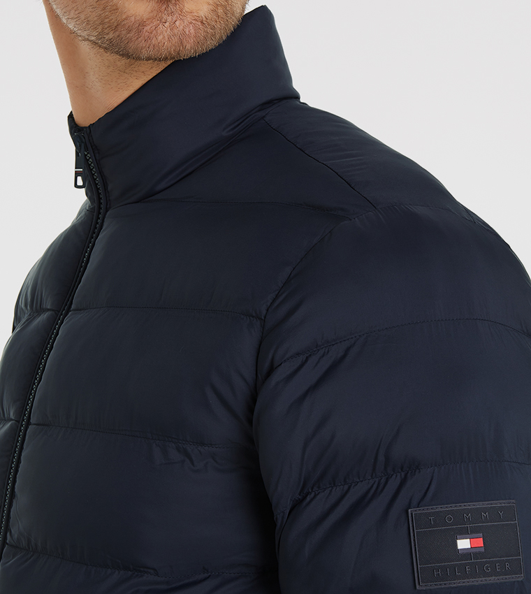Solid High Neck Puffer Jacket