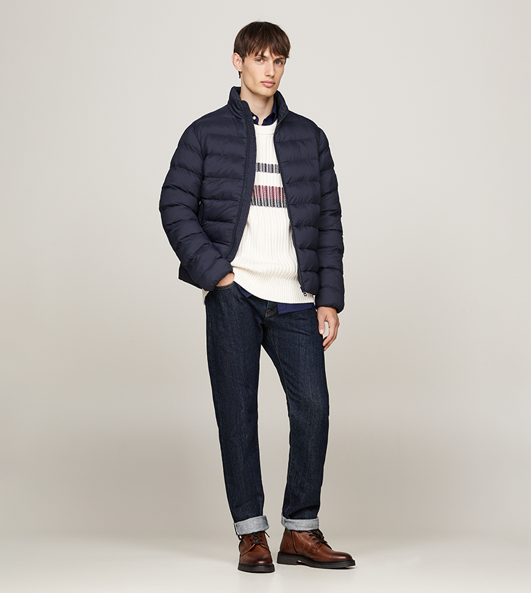 Solid High Neck Puffer Jacket