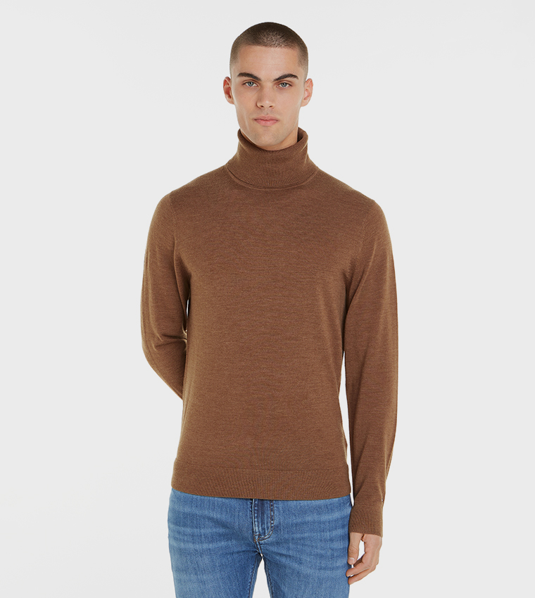 Solid Turtle Neck Sweater
