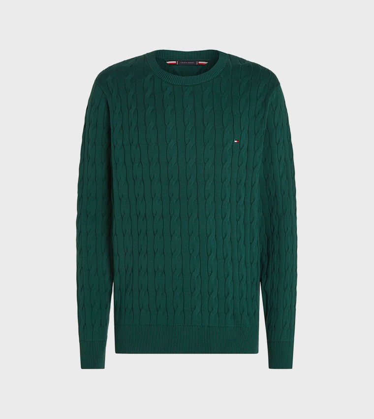 Cable Knit Crew Neck Sweater