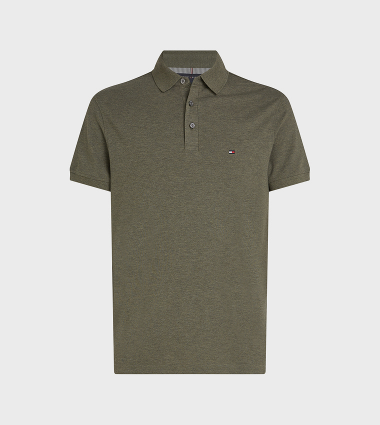 1985 Flag Detail Slim Fit Polo T-Shirt