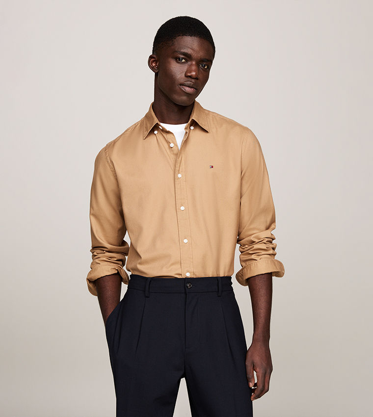 Long Sleeves Button-Down Collar Shirt