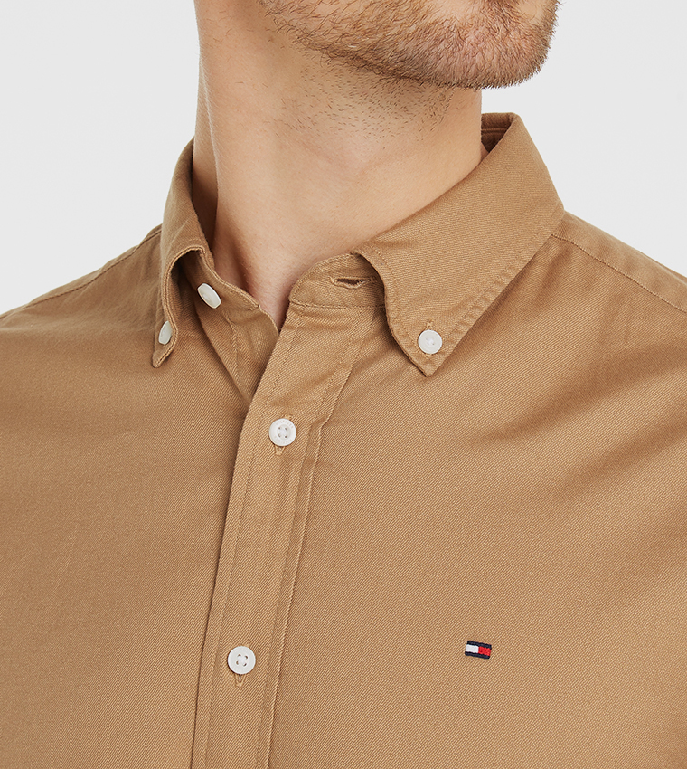 Long Sleeves Button-Down Collar Shirt
