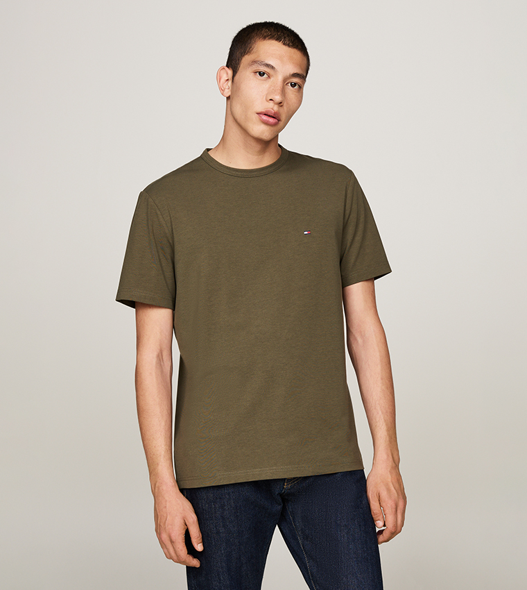 Flag Detail Crew Neck T-Shirt