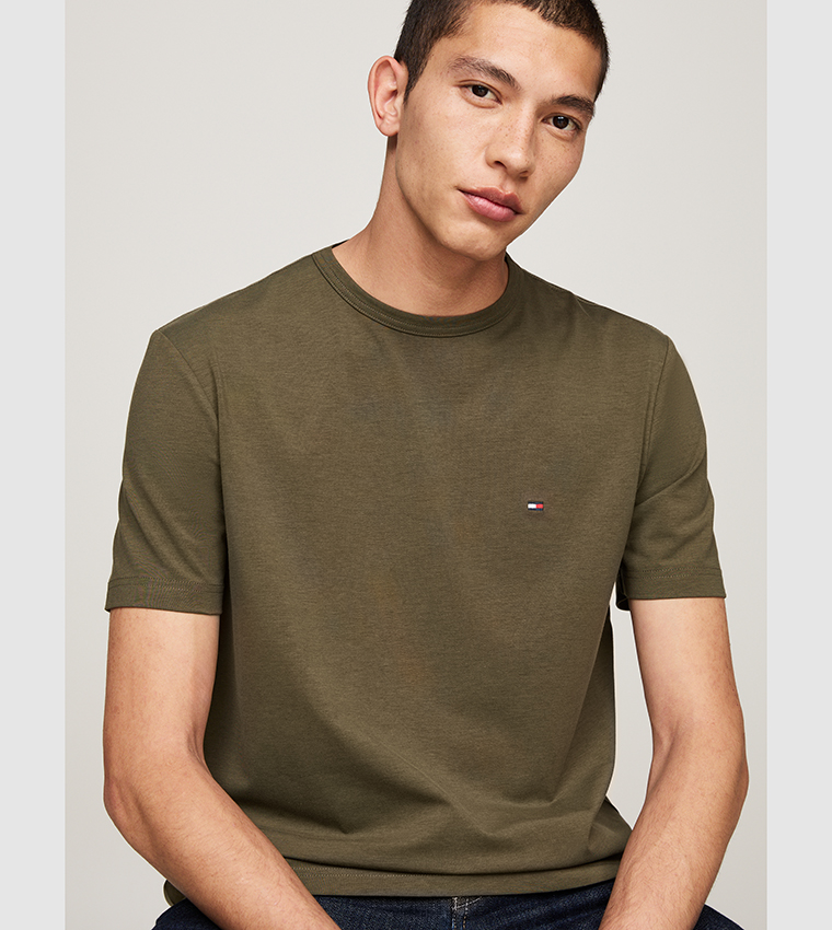 Flag Detail Crew Neck T-Shirt