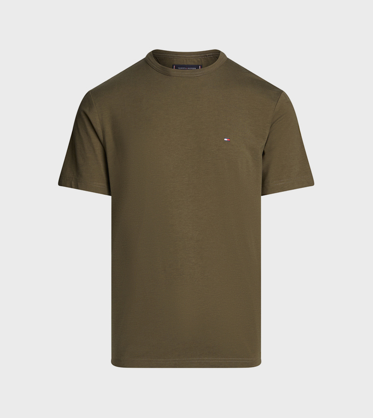 Flag Detail Crew Neck T-Shirt