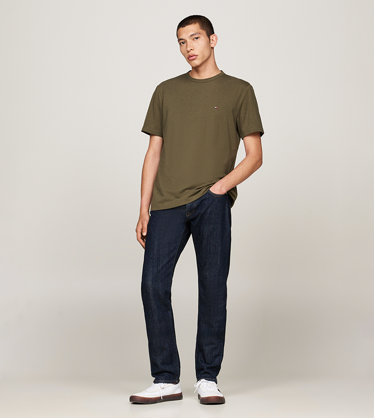 Flag Detail Crew Neck T-Shirt