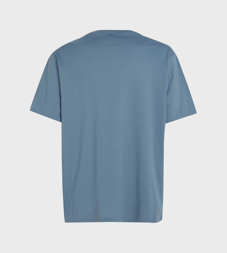 Side Striped Crew Neck Sleep T-Shirt