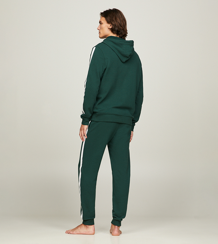 Side Striped Hooded Casual Jacket