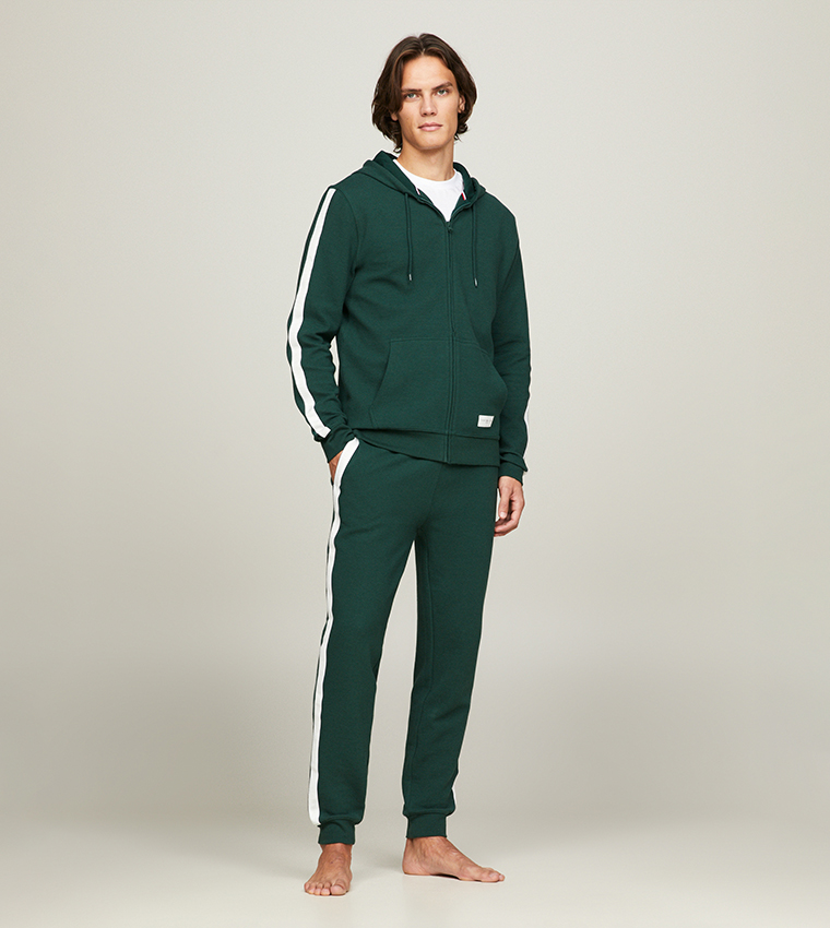 Side Striped Drawstring Waist Joggers