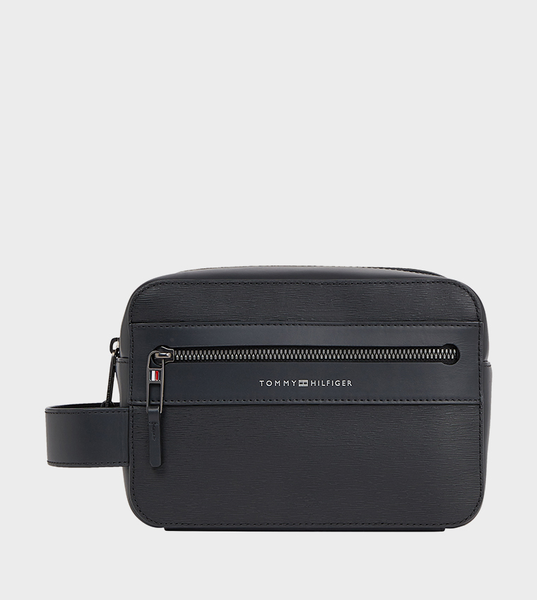 Textured Zippered Toiletry Bag