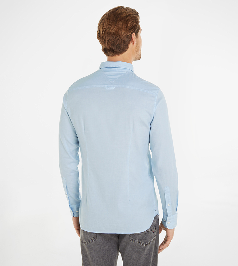 Flag Detail Button-Down Collar Shirt
