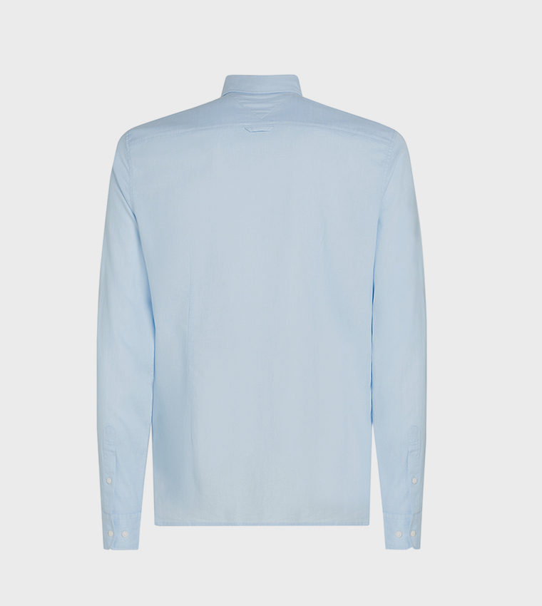Flag Detail Button-Down Collar Shirt
