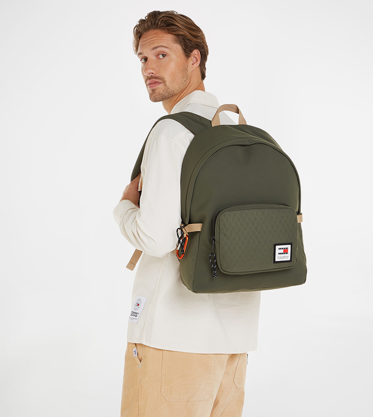 Flag Detail Zip Around Backpack