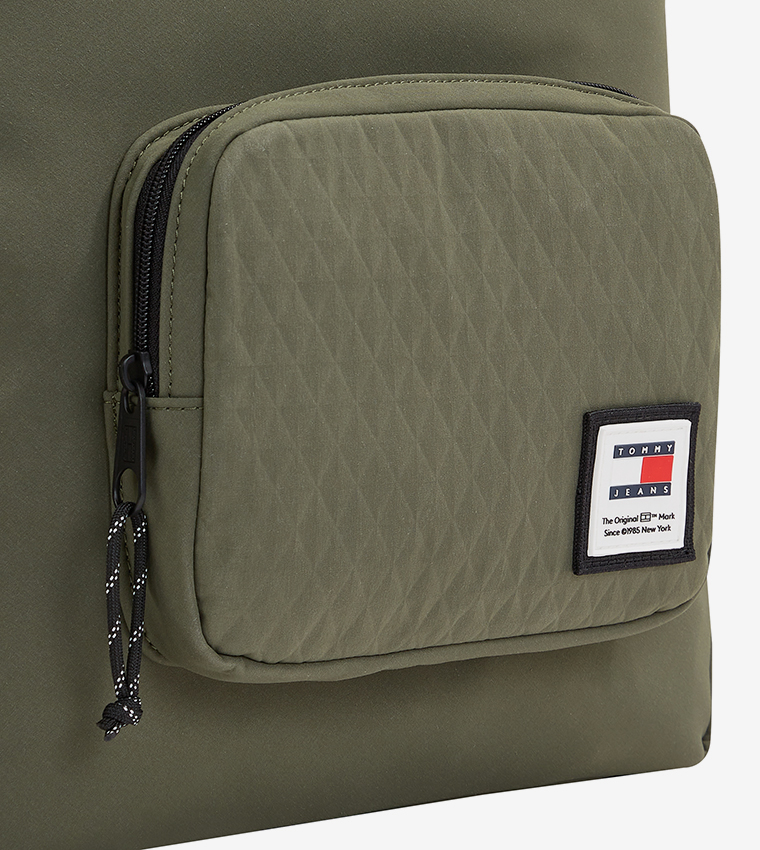 Flag Detail Zip Around Backpack