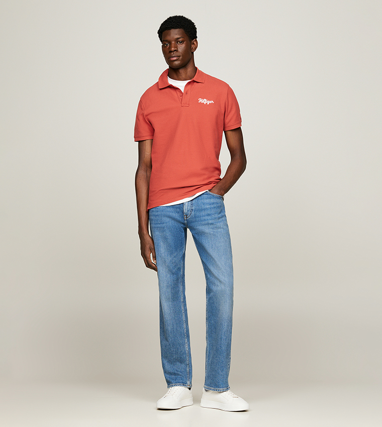 Monotype Chainstitch Short Sleeves Polo T-Shirt