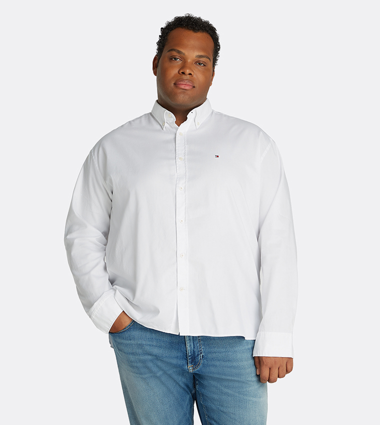 Flag Detail Button-Down Collar Shirt
