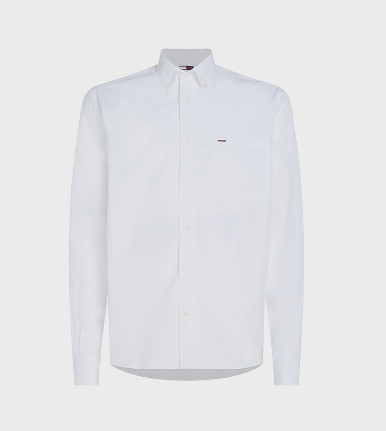 Solid Button-Down Collar Shirt