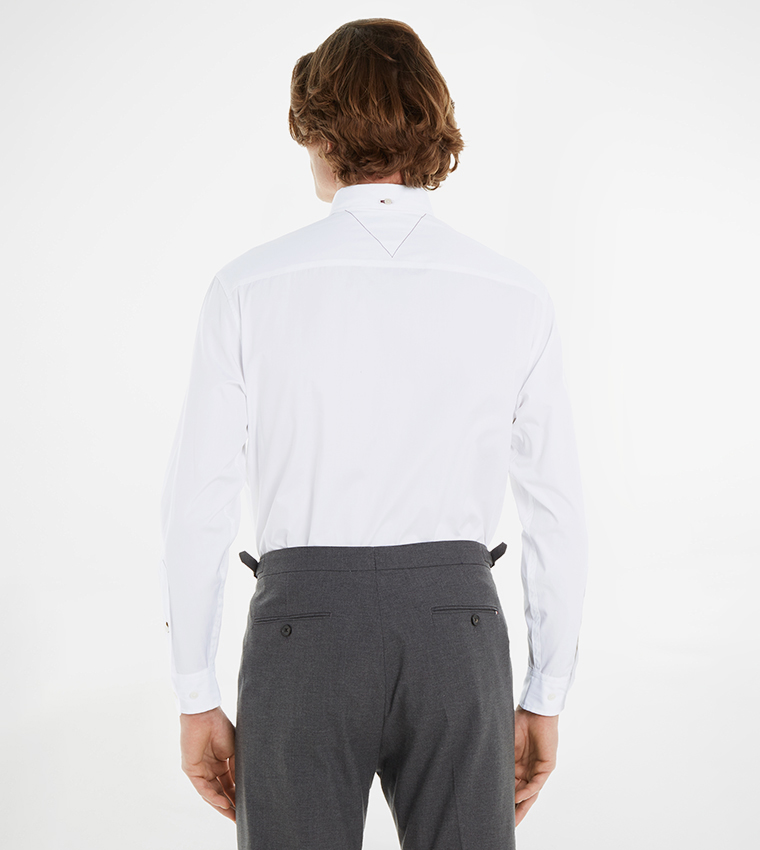 Solid Button-Down Collar Shirt