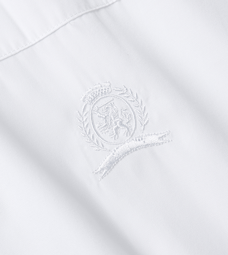 Solid Button-Down Collar Shirt