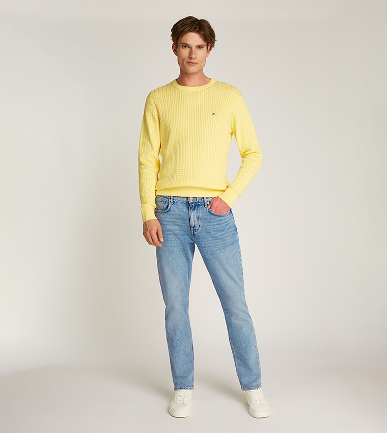 Washed Mid Rise Straight Fit Jeans