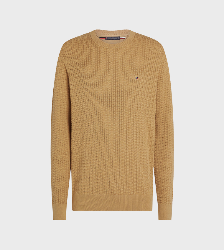 cable knit sweater tommy hilfiger brown sweater