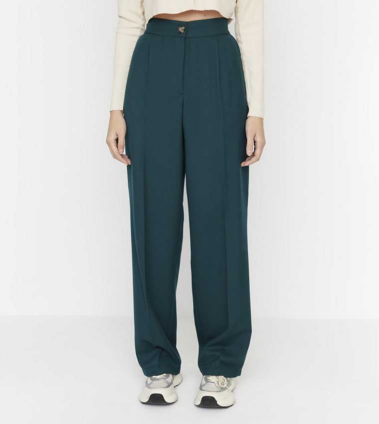 Wide Leg Woven Tall Trousers