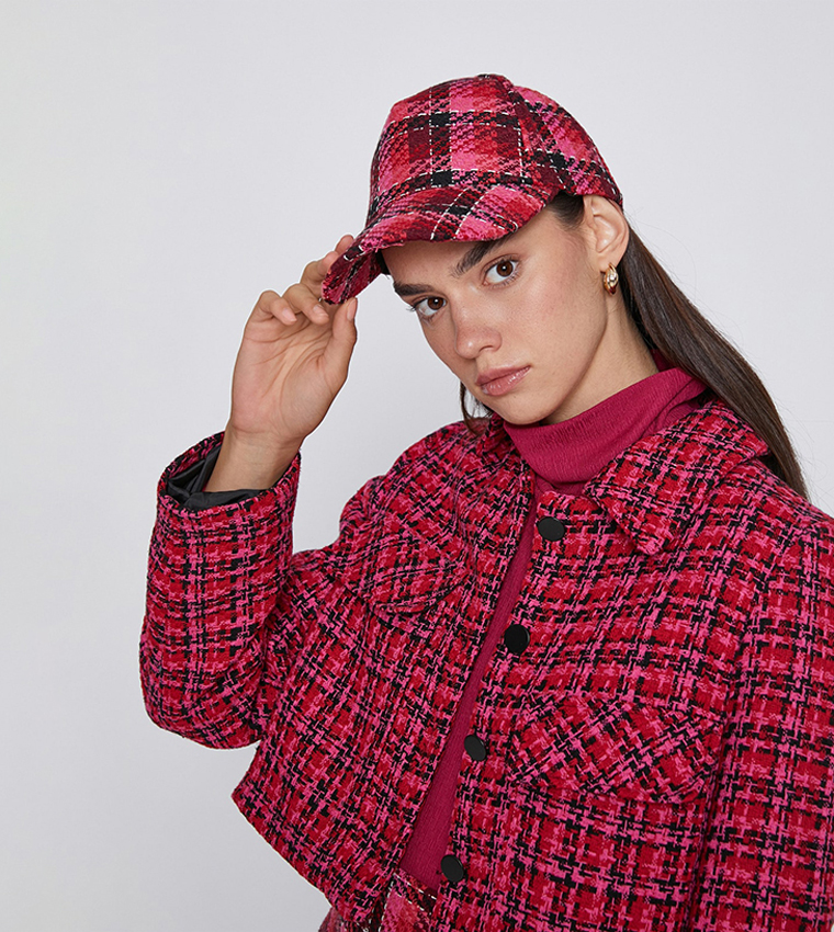 Plaid cap hotsell