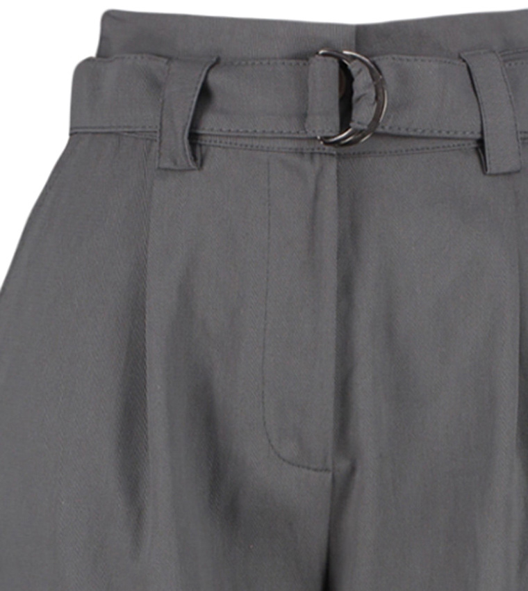 Solid Belted Cargo Trousers