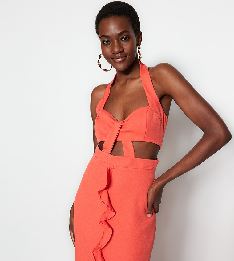 Orange cocktail outlet dresses