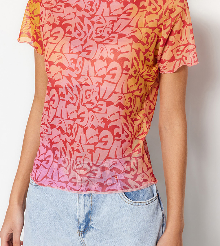 Printed Limited Edition Tulle Top