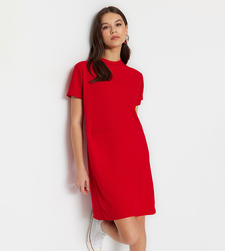 Pocket Look Skater Smart Crepe Dress